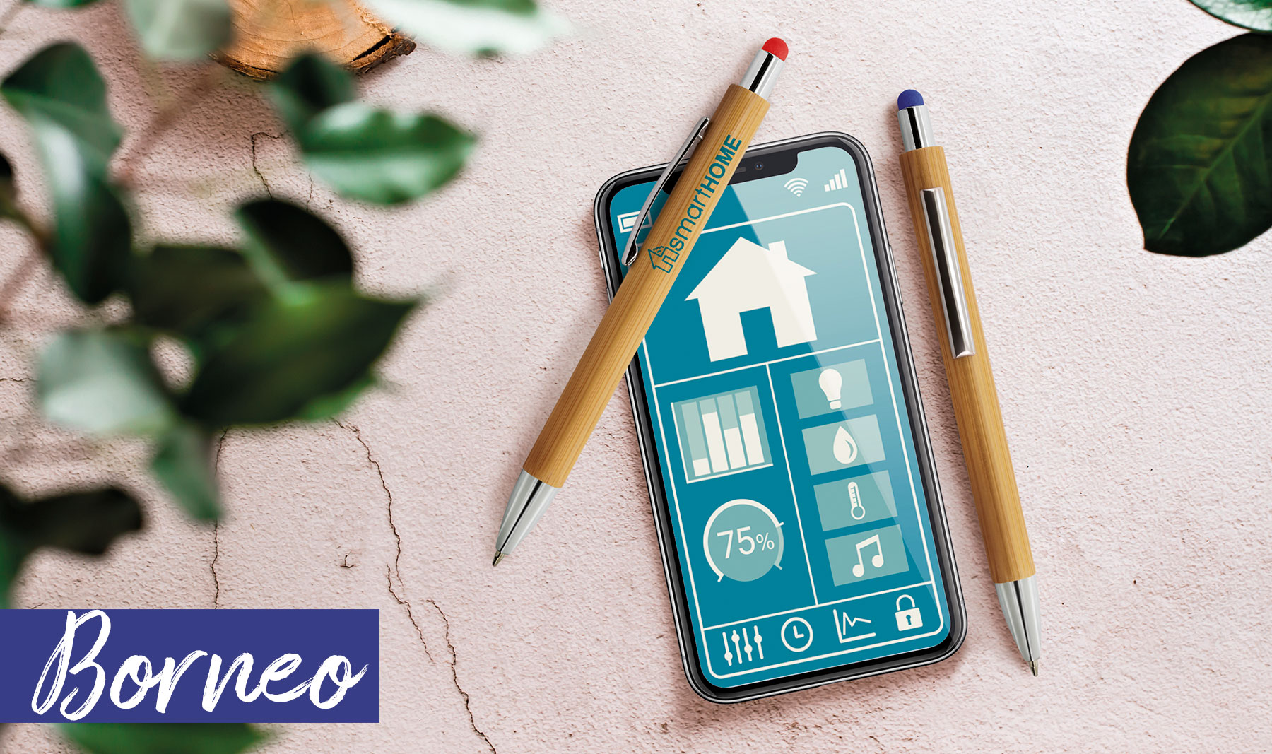 BOLIGRAFO BAMBU CON TOUCH "BORNEO"