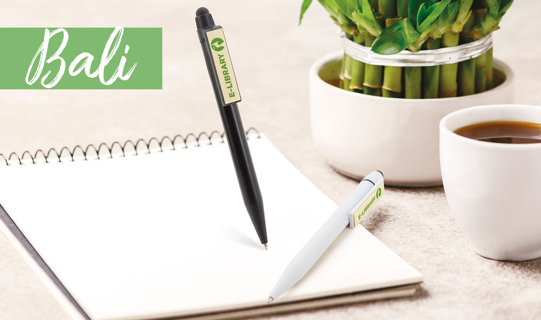 BOLIGRAFO TOUCH CON CLIP BAMBU "BALI"