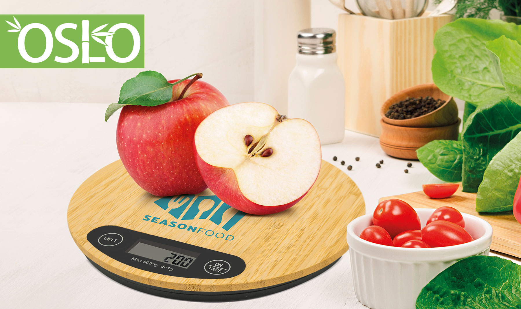 BASCULA DE COCINA BAMBU "OSLO"