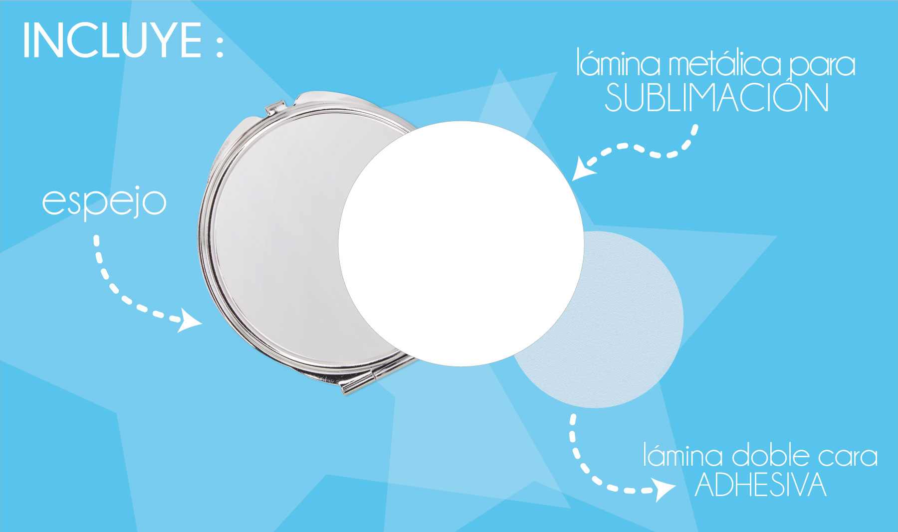 ESPEJO SUBLIMACIÓN REDONDO "RONDY"