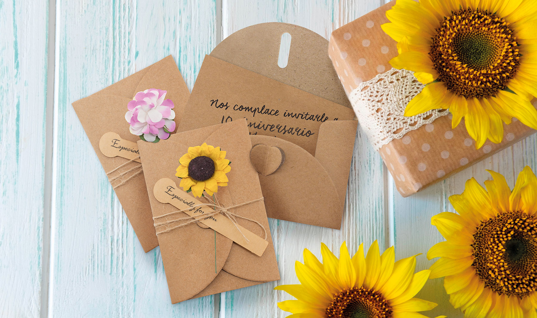 TARJETAS VINTAGE FLORES SECAS (PACK DE 10)
