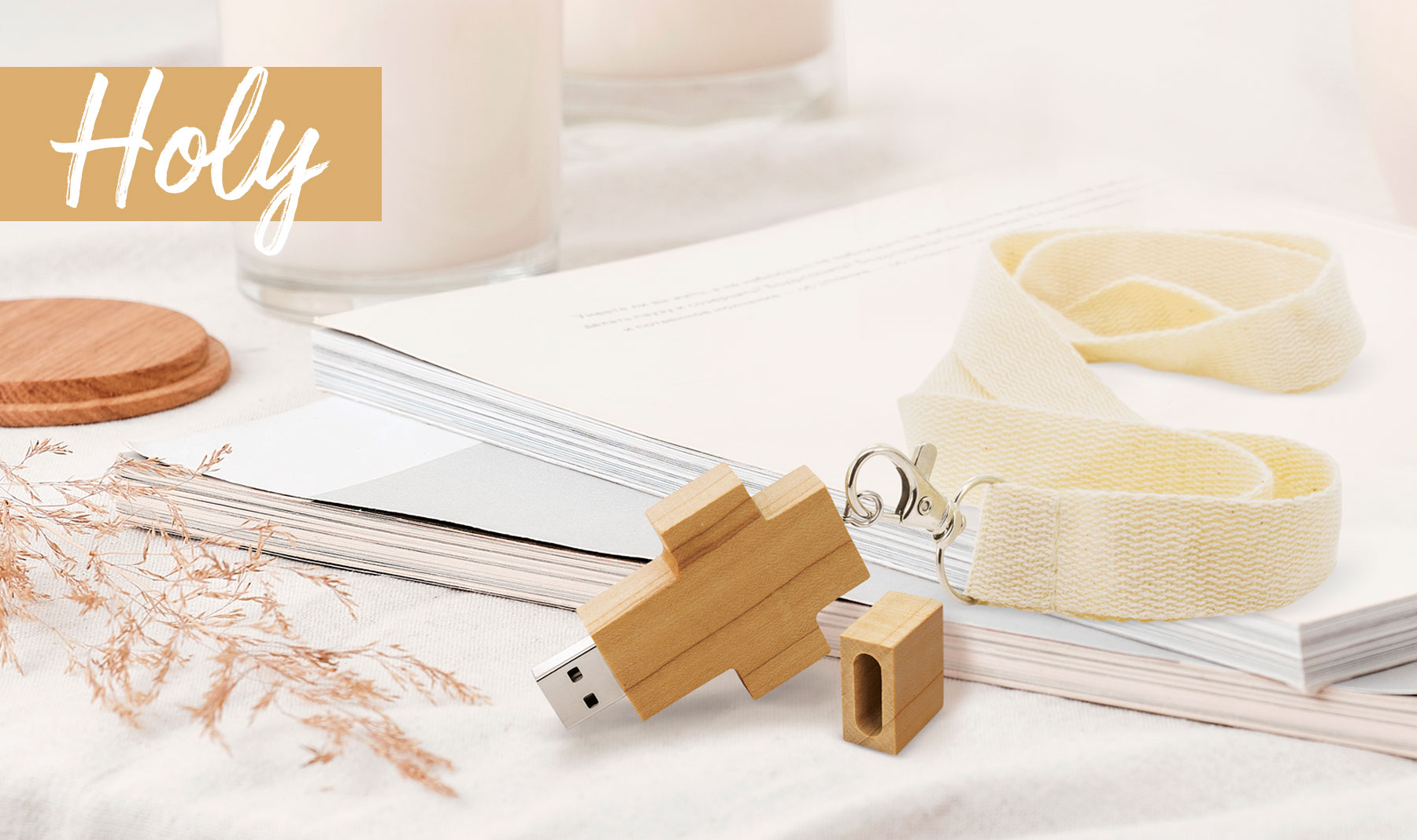 USB CRUZ DE BAMBÚ 32GB "HOLY"