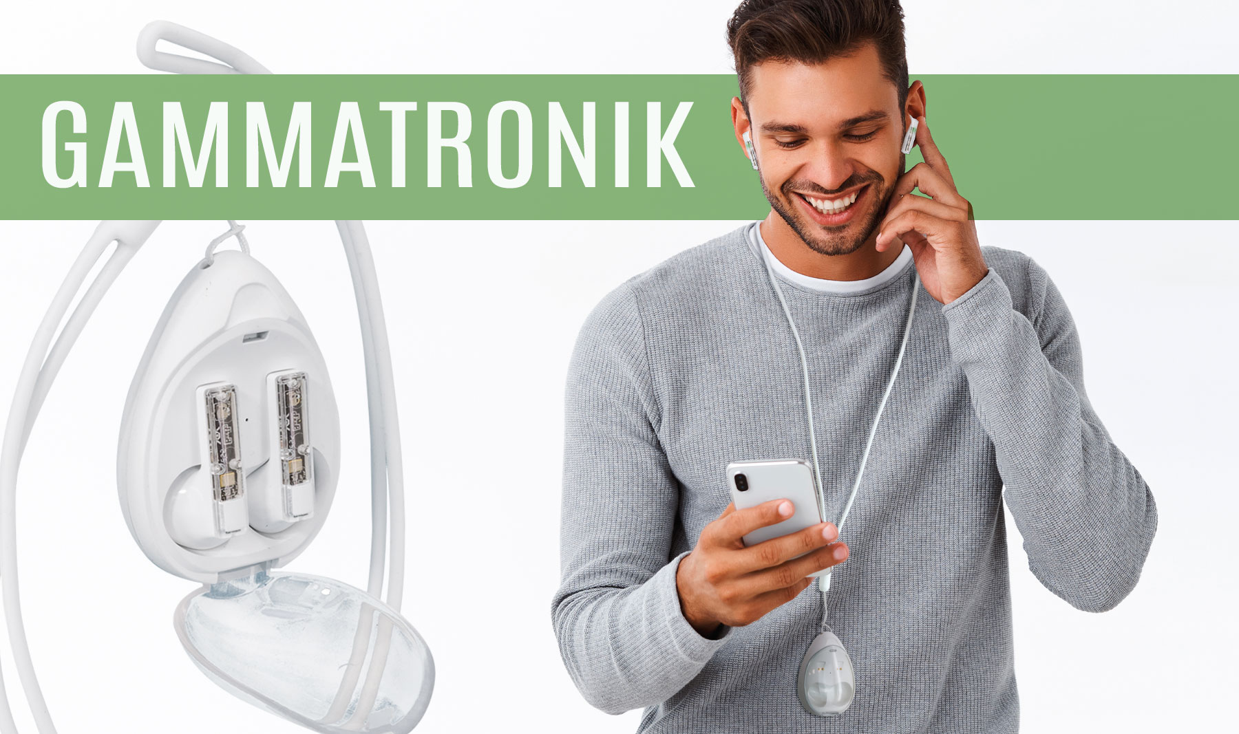 AURICULAR INALÁMBRICO CON LANYARD "GAMMATRONIK"