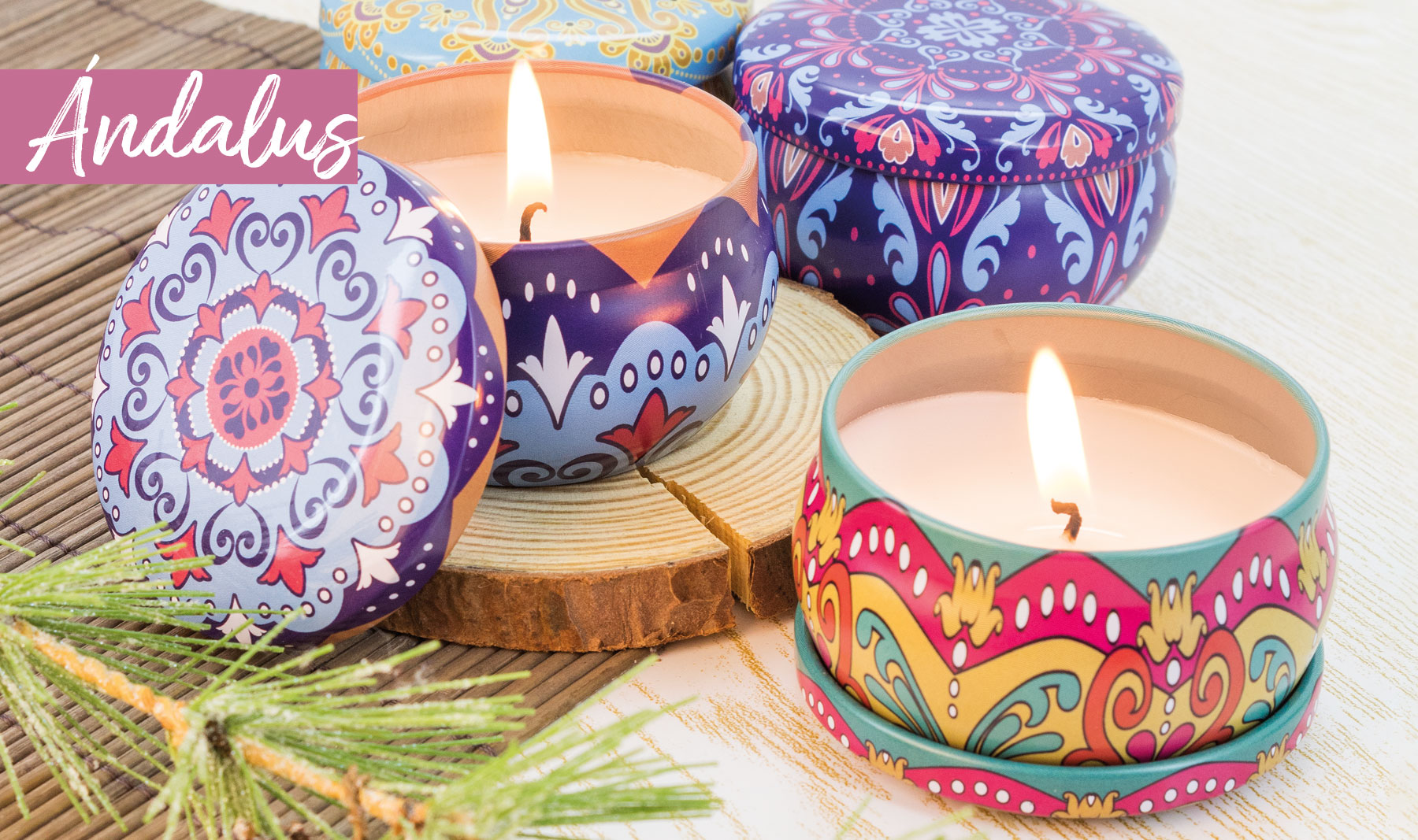 SET DE 12 VELAS AROMÁTICAS "ÁNDALUS"