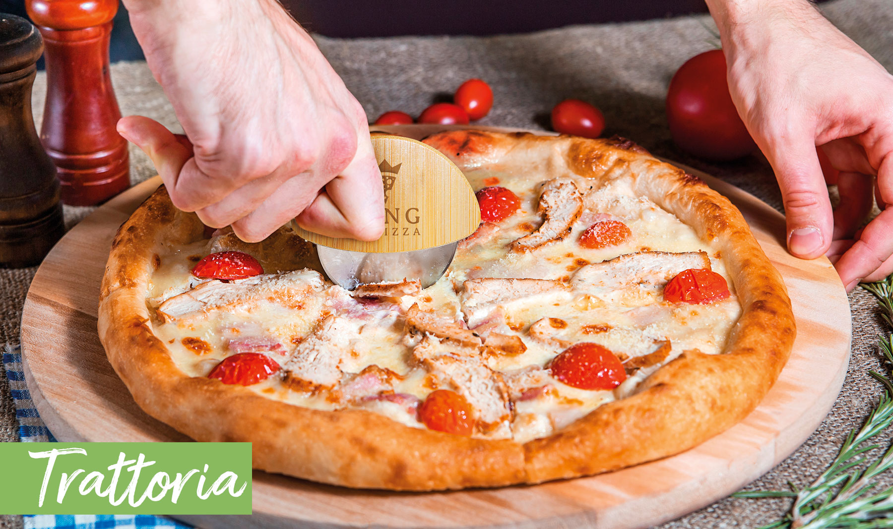 CORTAPIZZAS DE BAMBÚ "TRATTORIA"