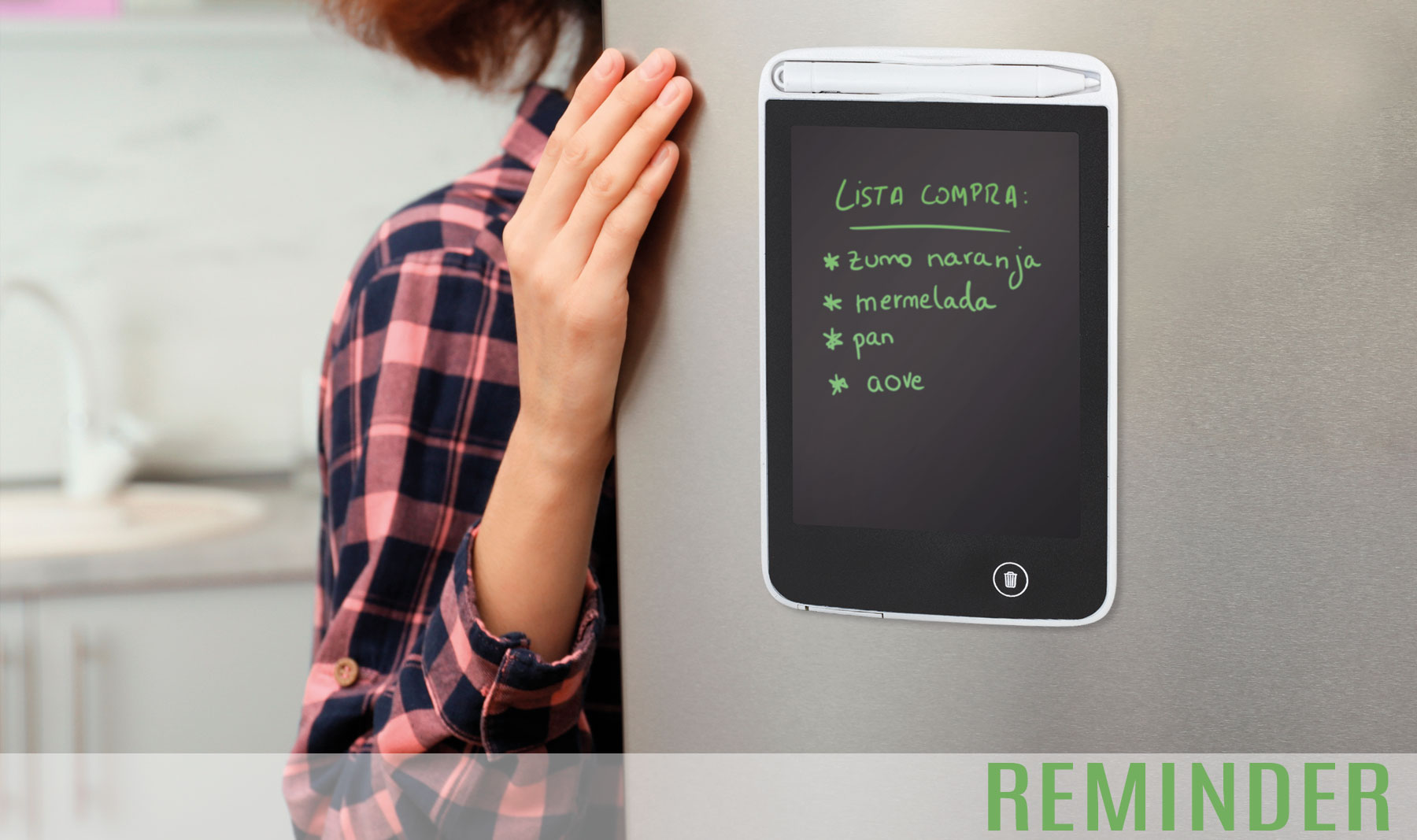 PIZARRA DIGITAL MÁGICA CON IMÁN "REMINDER"