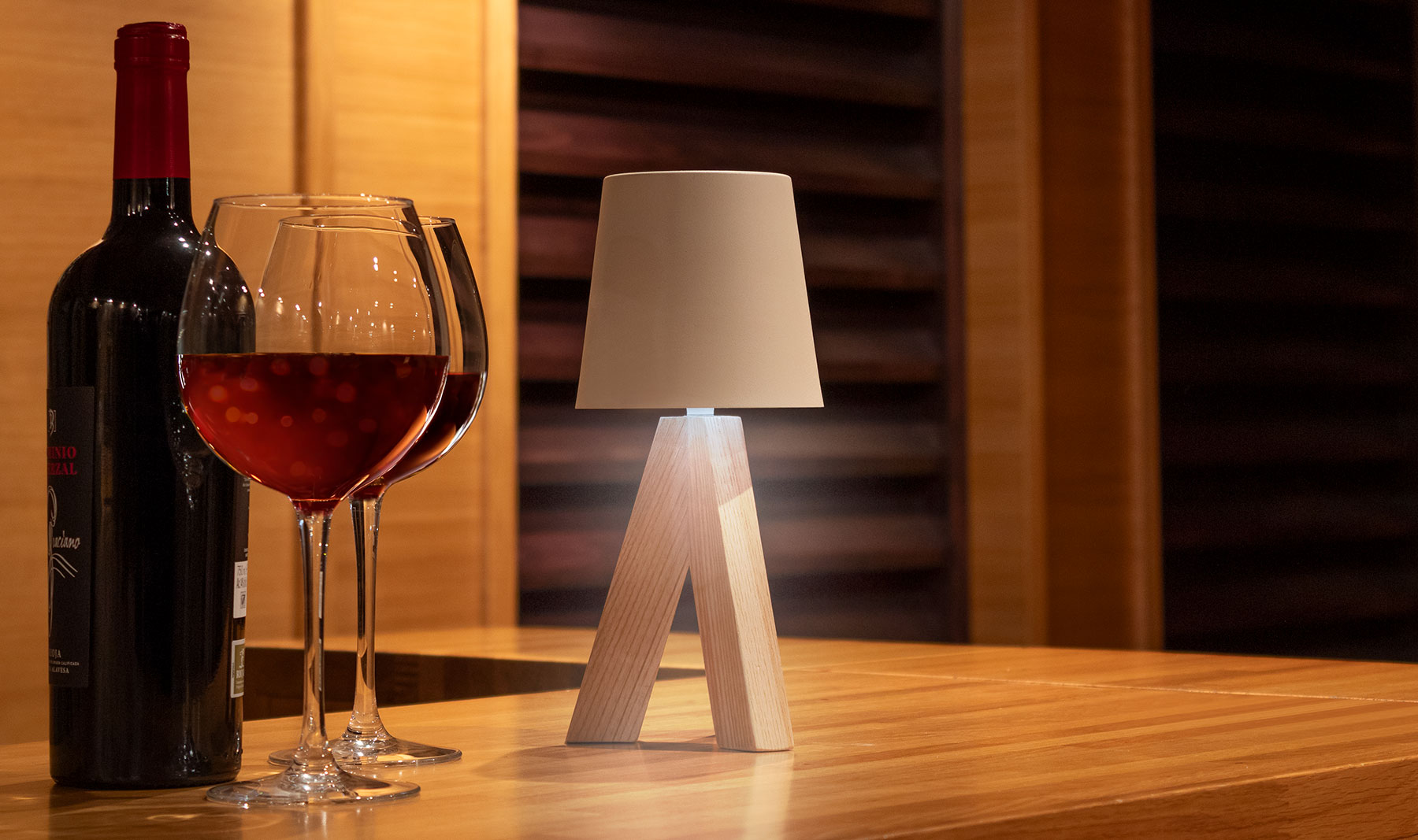 LÁMPARA MADERA NATURAL "OTI"