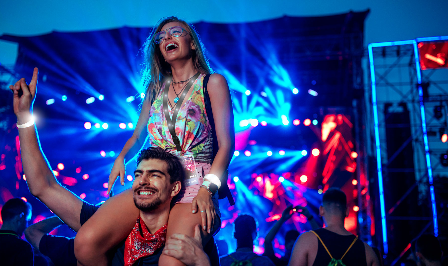 LANYARD VIP LUMINOSO LED "FLIKER"