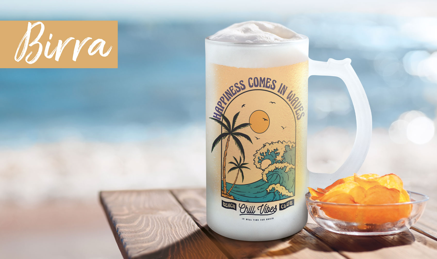 JARRA DE CRISTAL "BIRRA"