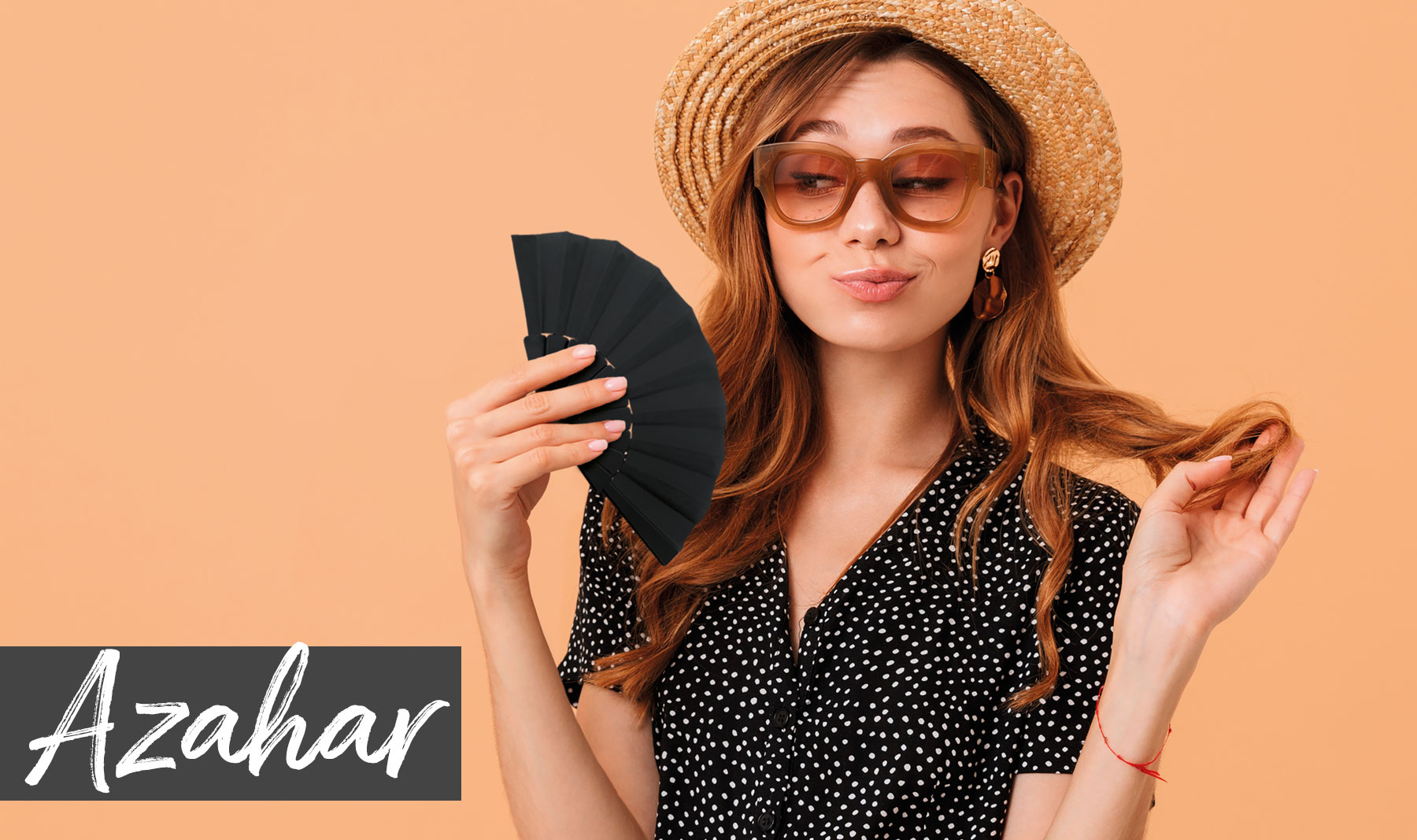 MINI ABANICO 10 VARILLAS "AZAHAR"