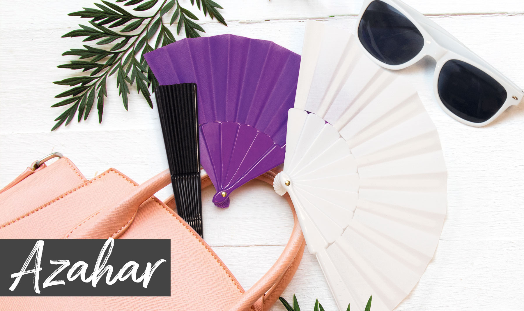 MINI ABANICO 10 VARILLAS "AZAHAR"