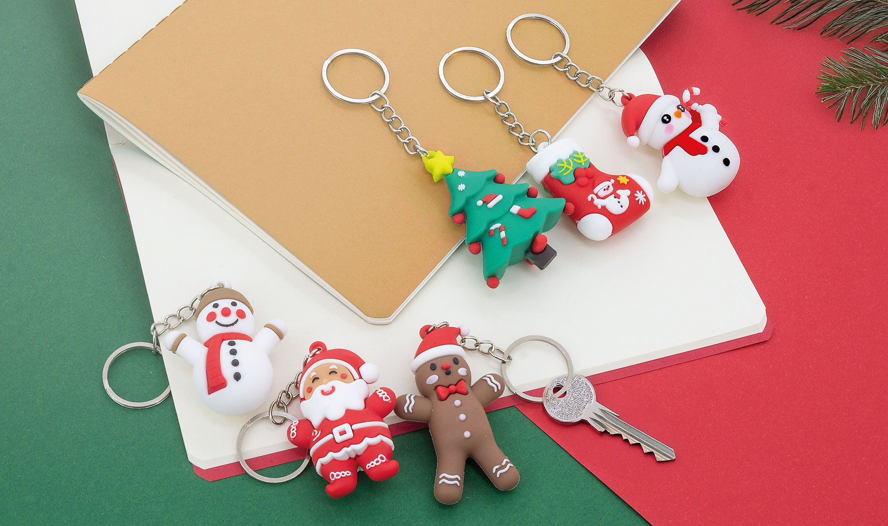 SET 10 LLAVEROS NAVIDEÑOS “LUBEC"