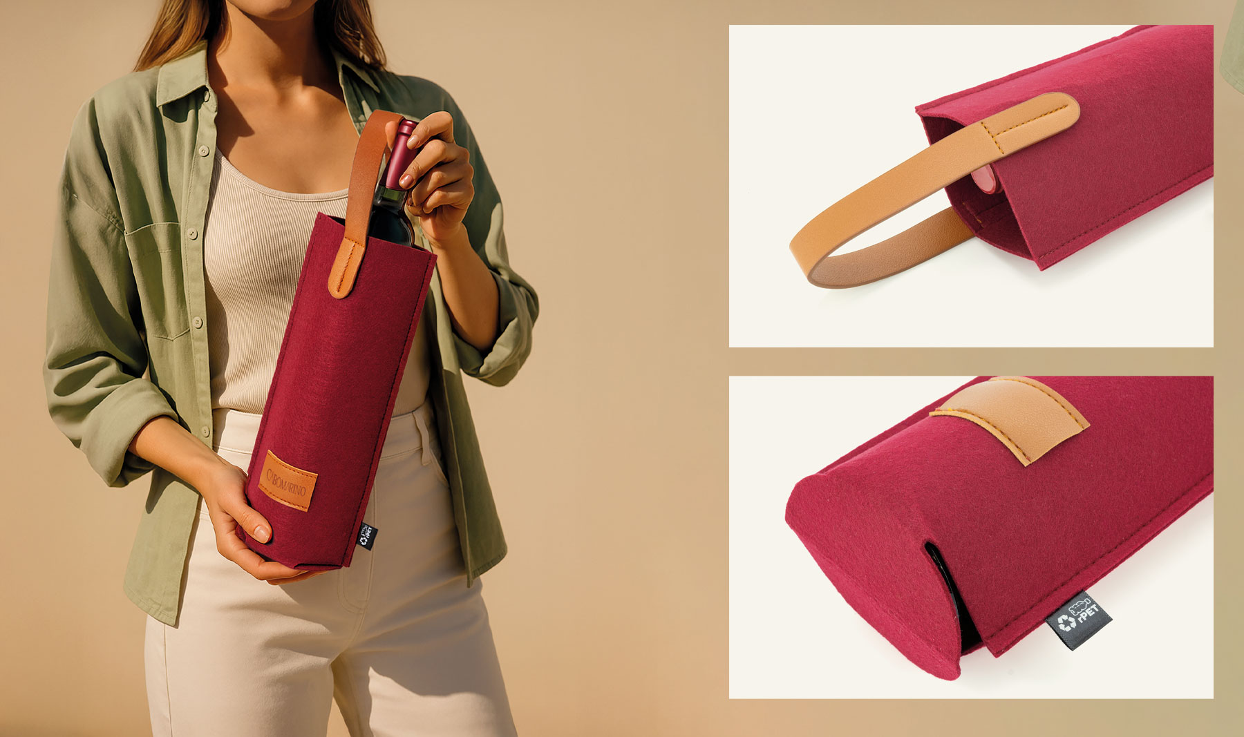 BOLSA FIELTRO PARA VINO 