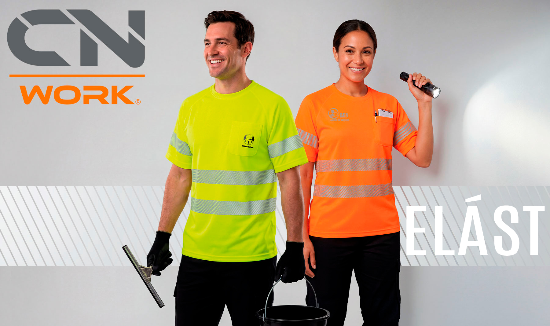 CAMISETA CON BOLSILLO Y BANDAS REFLECTANTES "ELÁST"