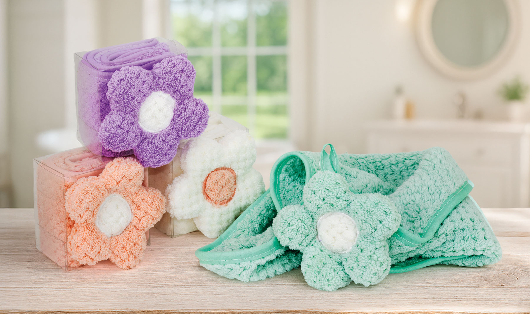 SET 12 TOALLAS FLORALES "PRIMAVERA"