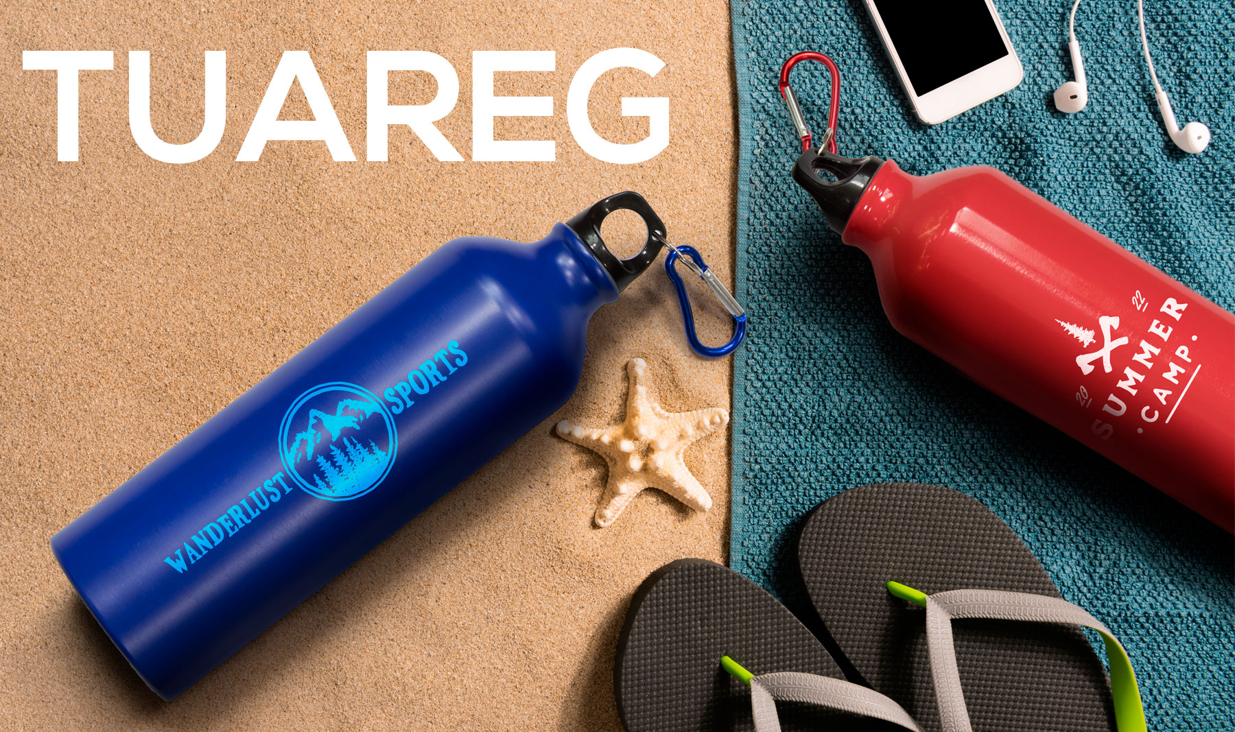 ALUMINIUM BOTTLE 800 ML WITH CARABINER 