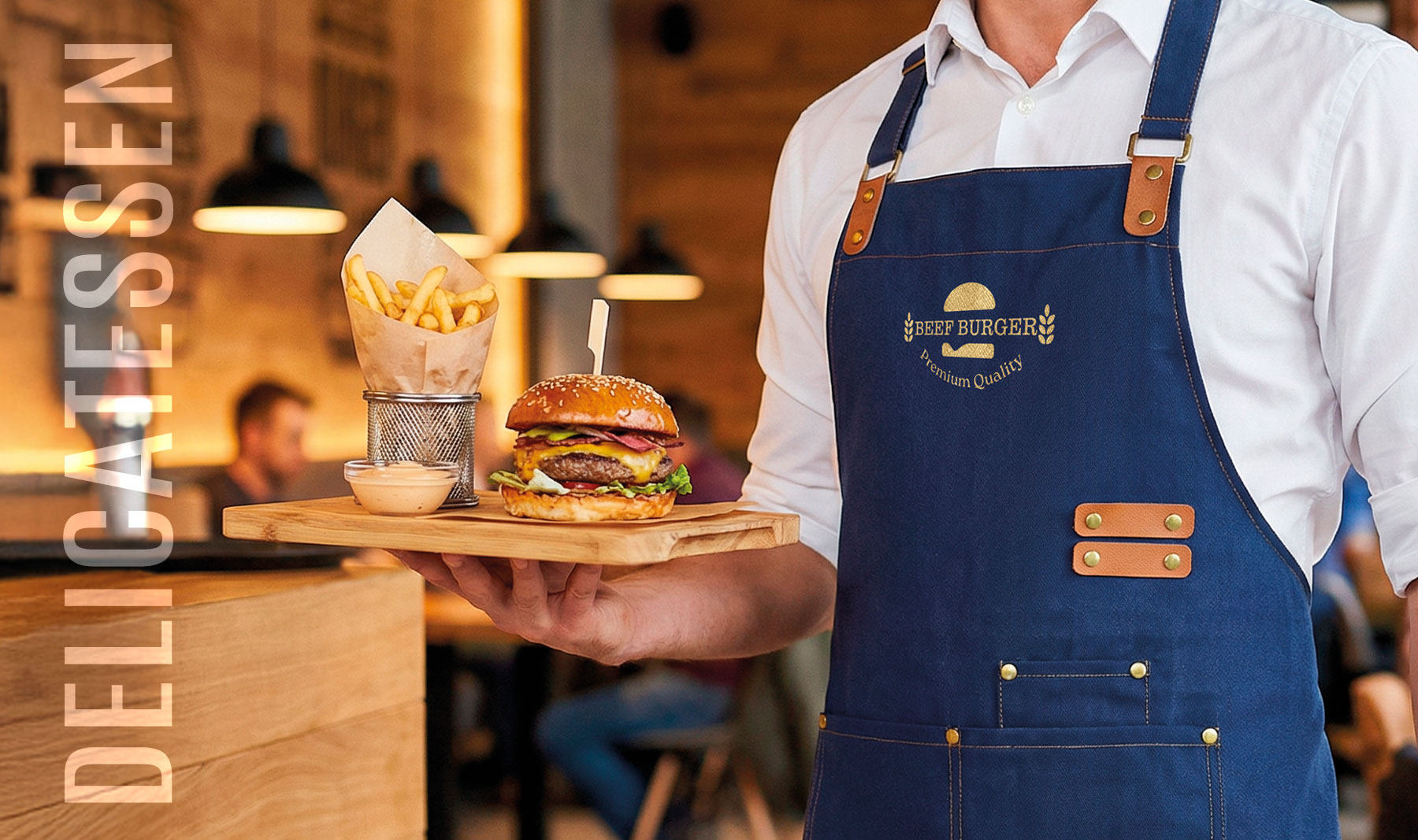 DELANTAL WATERPROOF "DELICATESSEN"