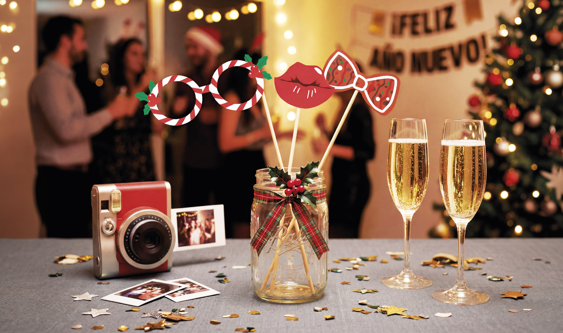 SET PHOTOCALL NAVIDEÑO (38 PCS)"HAPPY HOLIDAY"