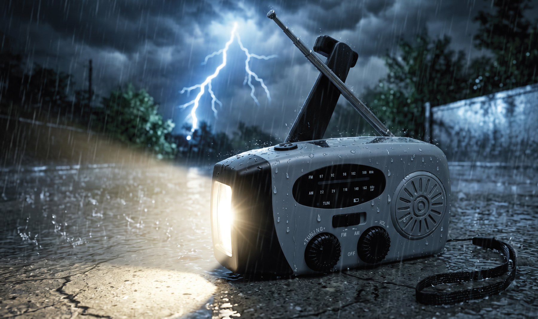 RADIO CON LINTERNA DINAMO Y CARGA SOLAR "YUCÓN"