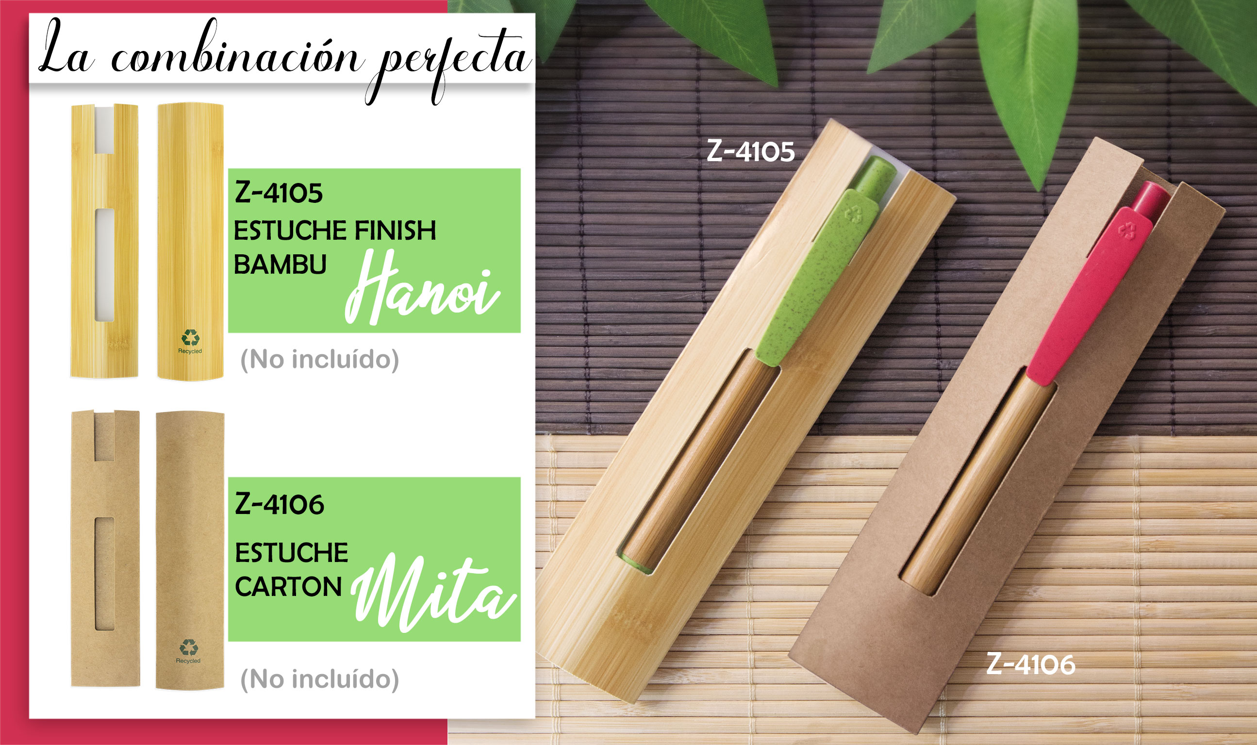 BOLIGRAFO DE BAMBU Y FIBRA DE TRIGO "TERRY"