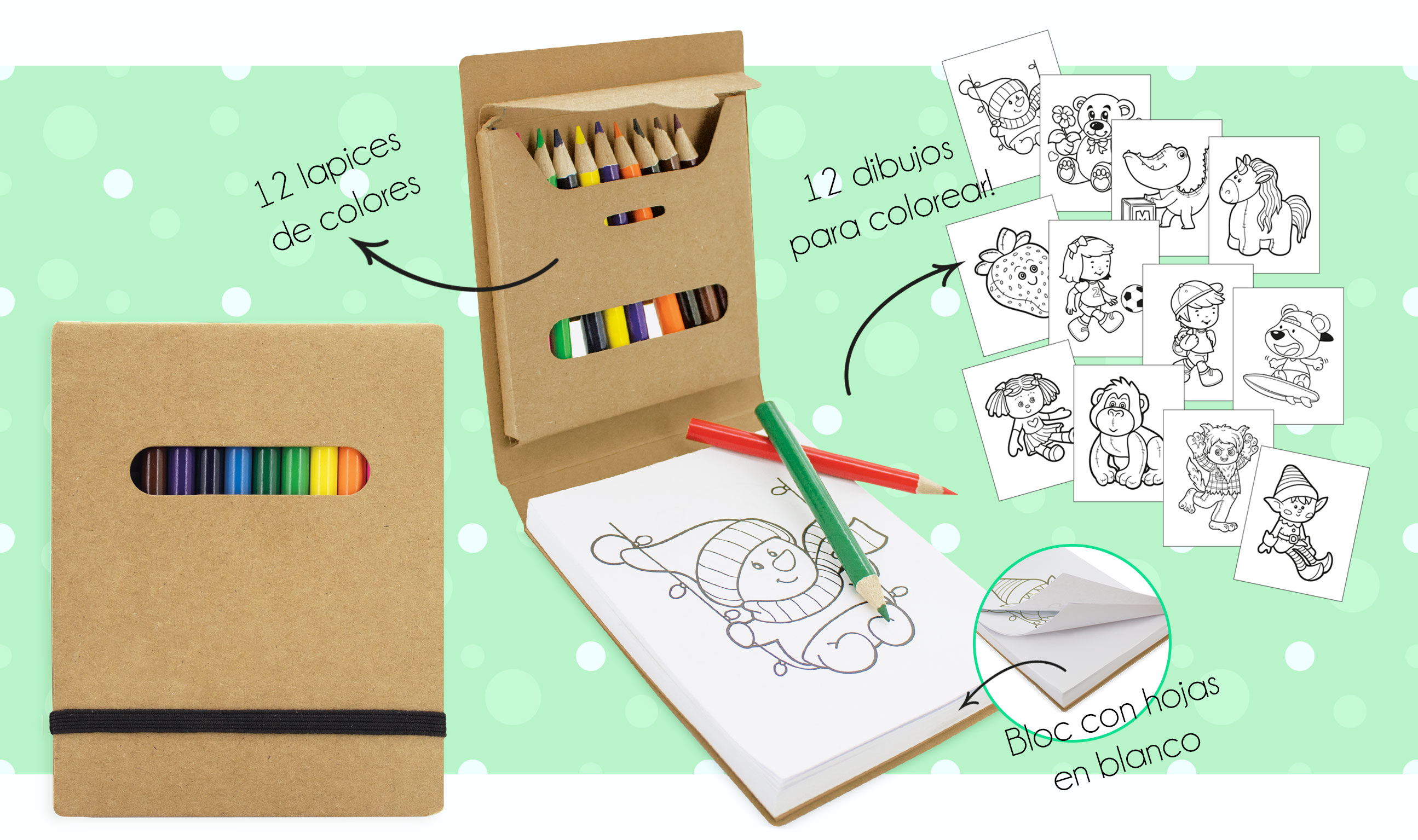 LIBRETA DE COLOREAR CON CAJITA12 COLORES "PINTUR"