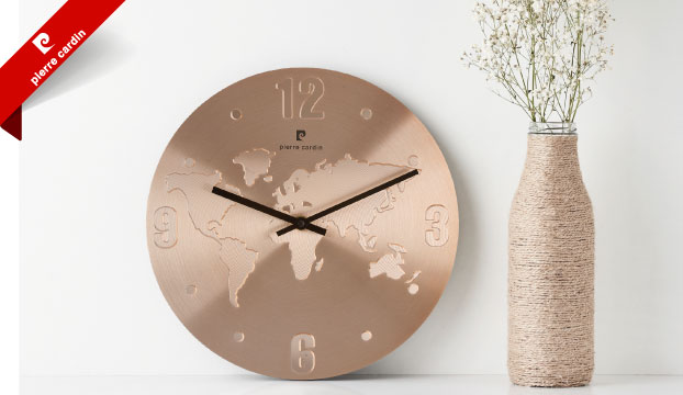 RELOJ MUNDI MAPA PIERRE CARDIN