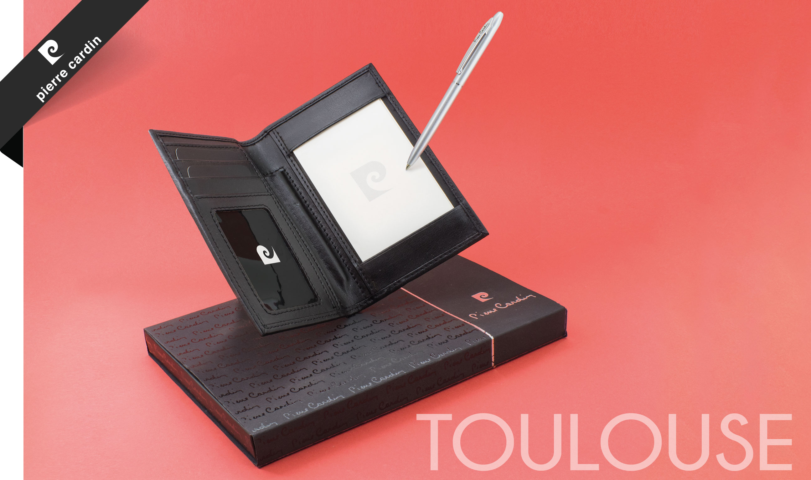 BLOC,BOLIGRAFO Y PORTATARJETAS TOULOUSE PIERRE CARDIN