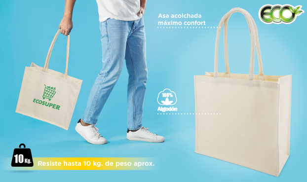 BOLSA DE ALGODON ASA CONFORTABLE "SURAT"