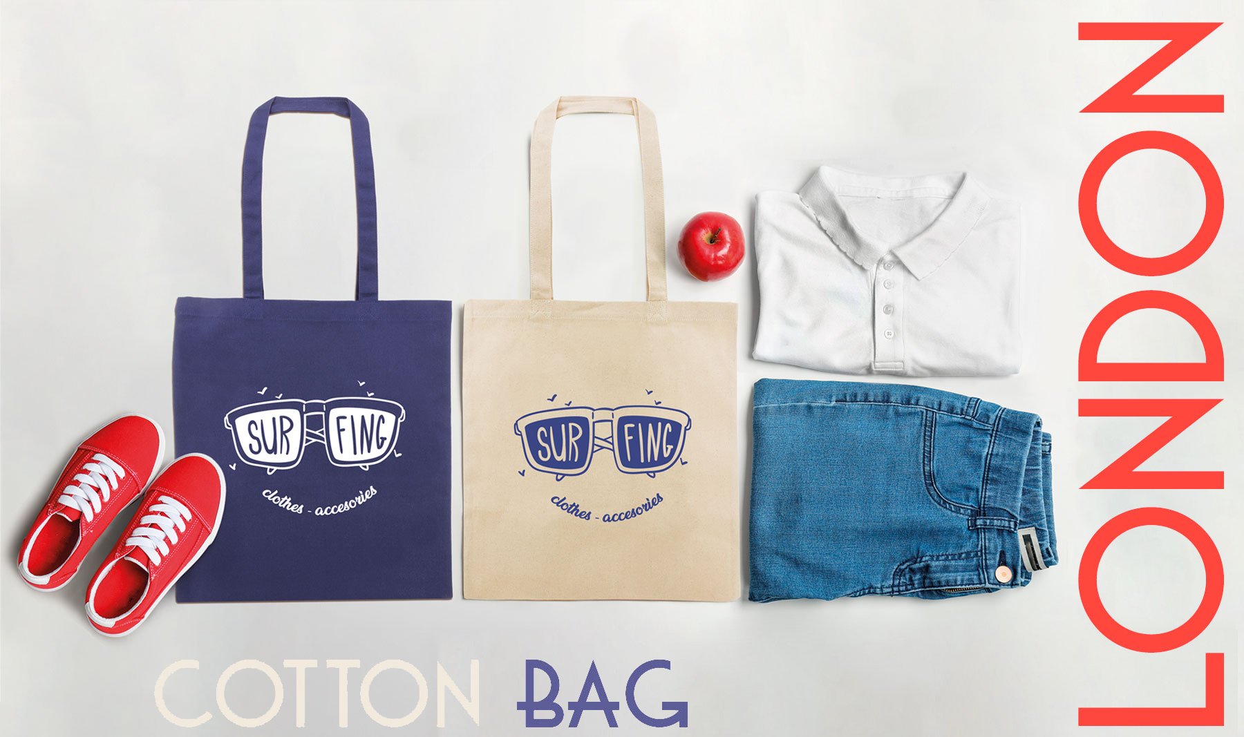 BOLSA DE ALGODON "LONDON"