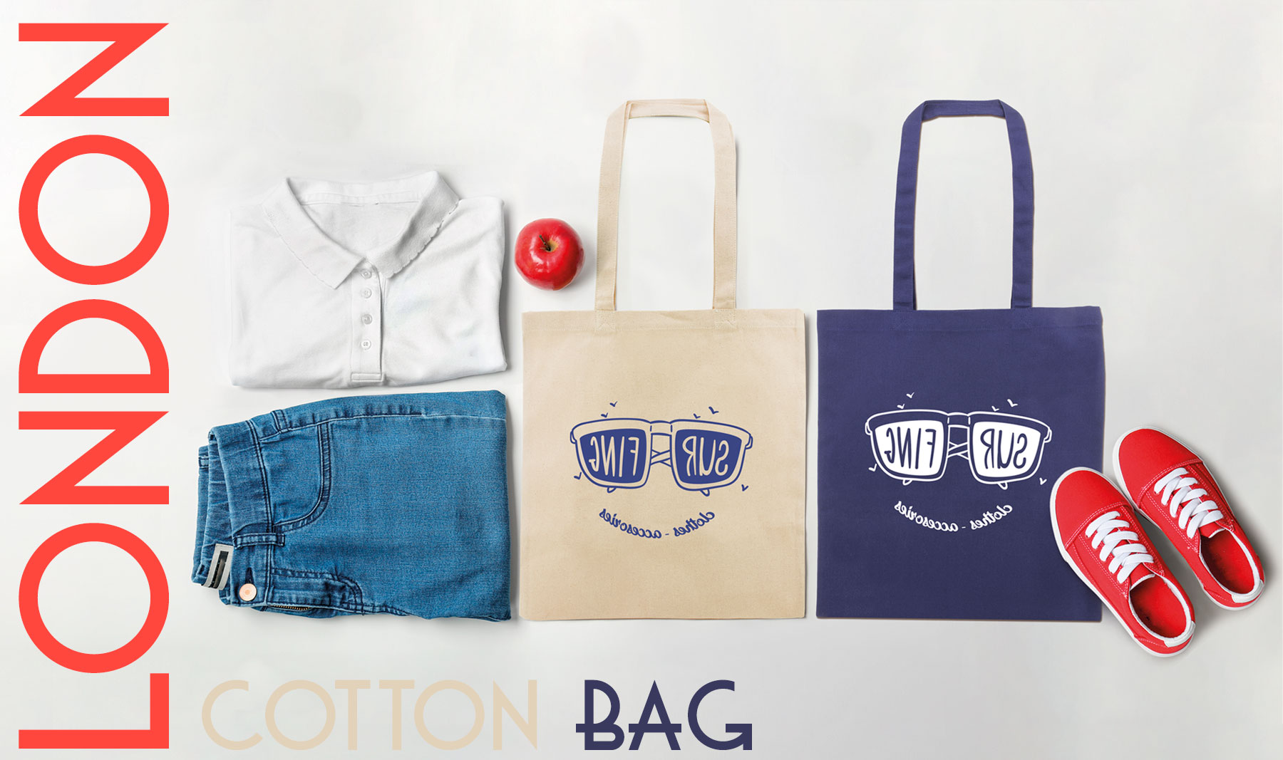 BOLSA DE ALGODON "LONDON"