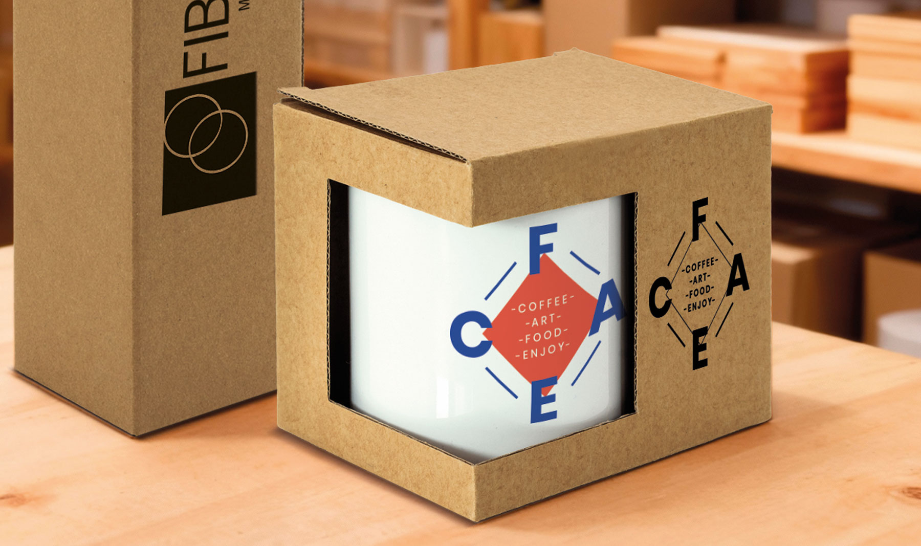 CAJA KRAFT PARA TAZA