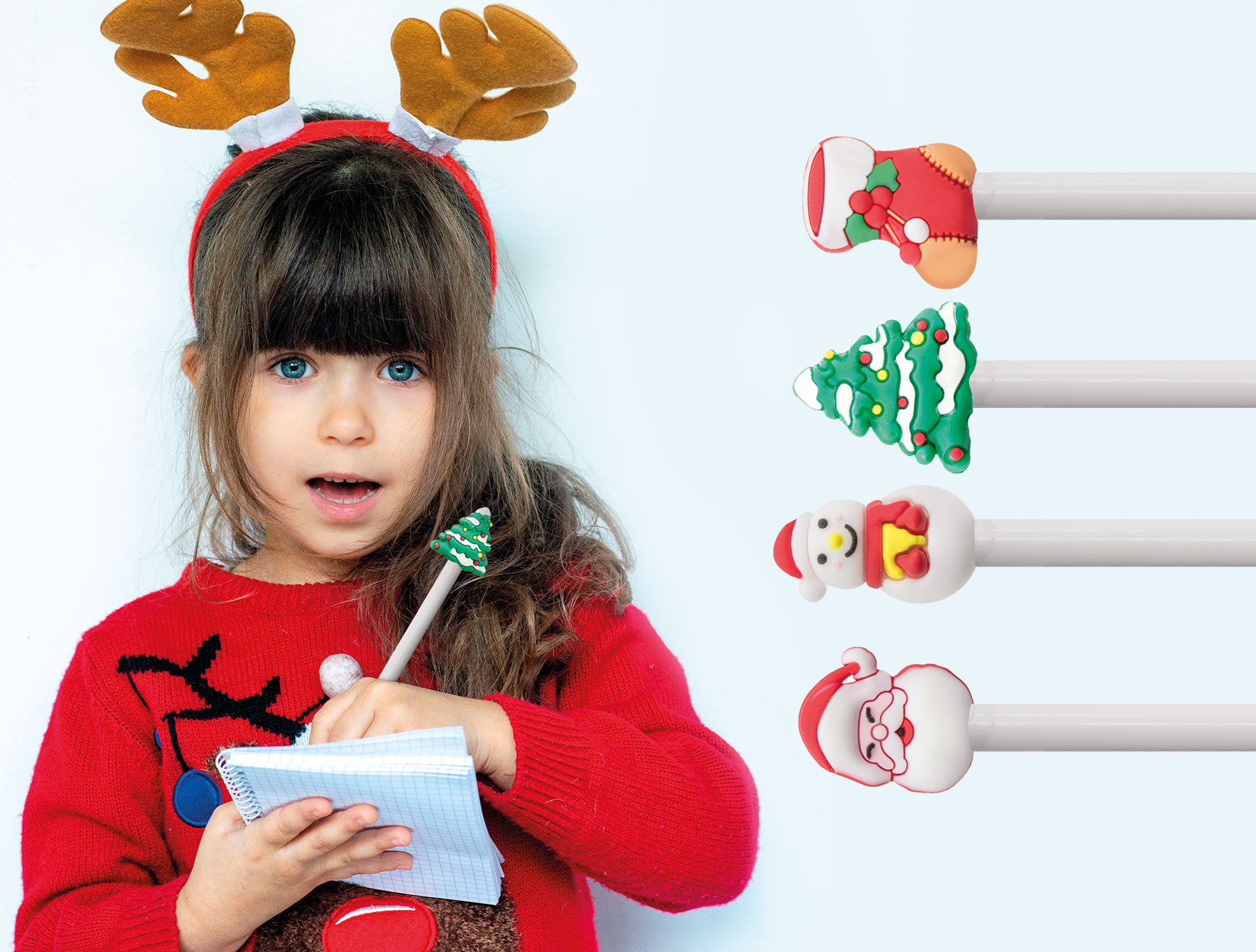 SET DE BOLIGRAFOS NAVIDEÑOS "NATALE" (4 MODELOS)