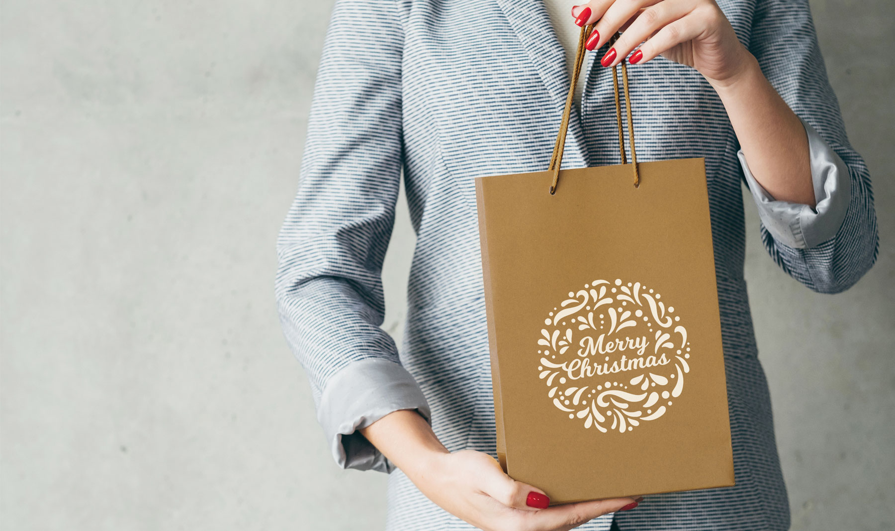 CARDBOARD BAG WITH LOOPSE HANDLE 