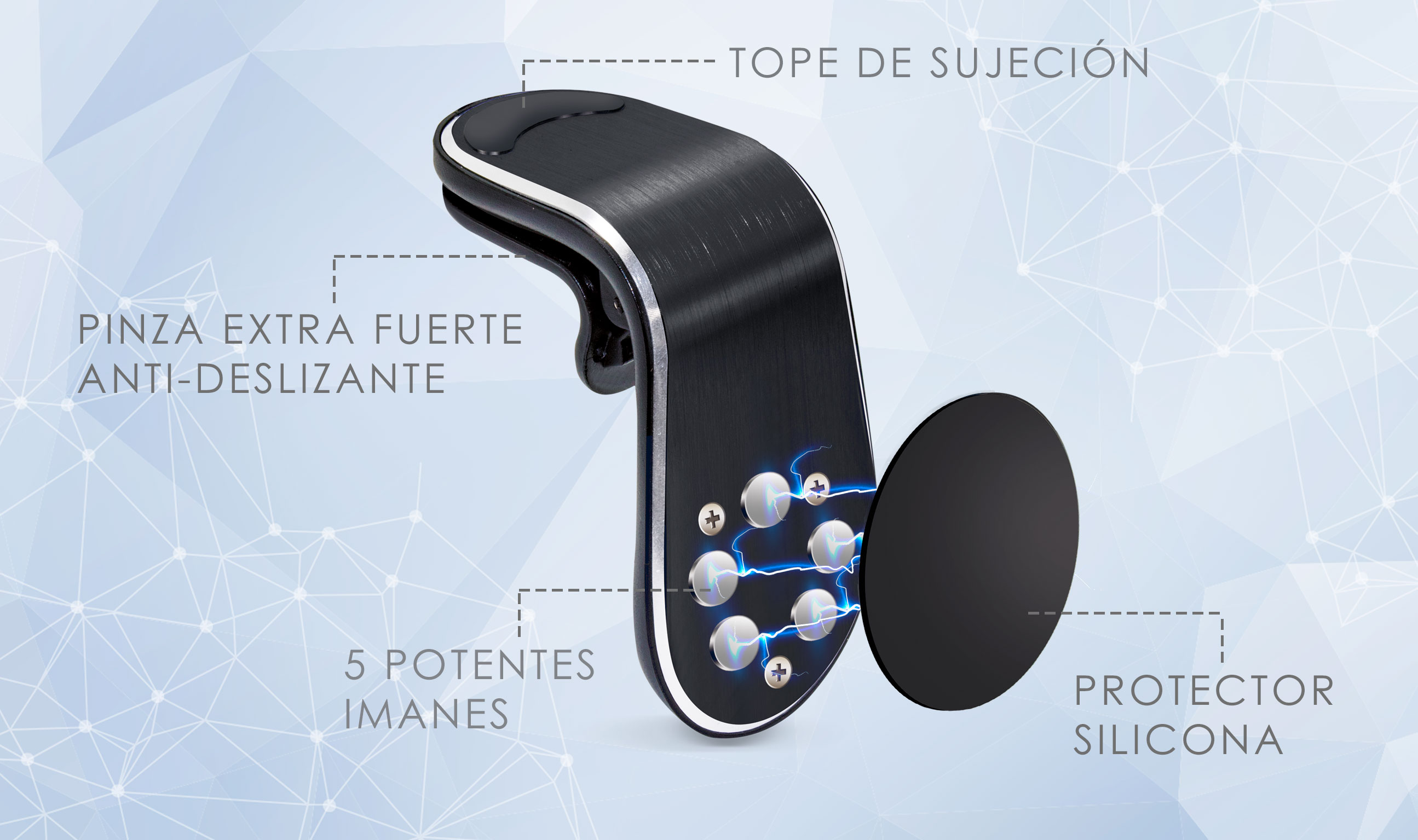 SUJETAMÓVIL ALUMINIO