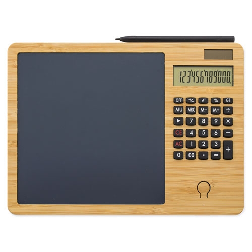BAMBOO CALCULATOR WITH AUTOMATIC TABLE 
