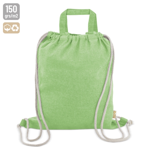 BOLSA MOCHILA DE ALGODON RECICLADO 