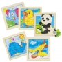 SET DE 5 PUZZLES EN MADERA NATURAL "JUNIOR"