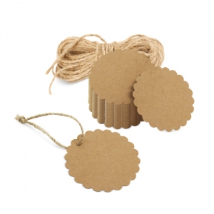 ETIQUETA KRAFT FESTONEADA "BETSY" (1 PACK 100 UD)