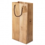 BOLSA PAPEL EFECTO MADERA 2 BOTELLAS "ABETO"