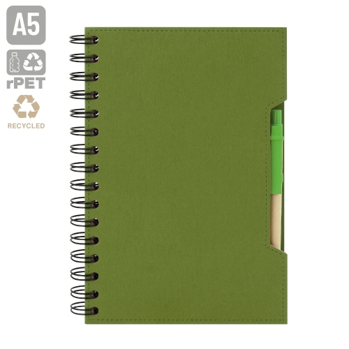 CUADERNO A5 CON BOLIGRAFO ECO "GREEN LIFE"
