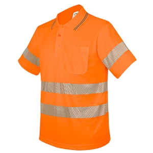 POLO CON BOLSILLO Y BANDAS REFLECTANTES ELÁSTICAS “QVO”