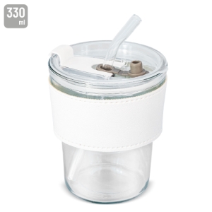 VASO 330 ML CON PAJITA DE CRISTAL "DELICATESSEN"