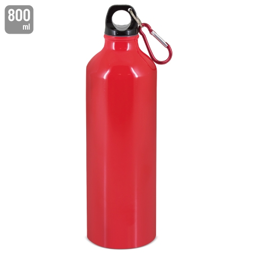 BOTELLA DE ALUMINIO CON MOSQUETON 800 ml. 