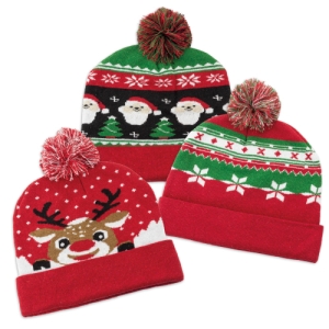 PACK DE GORROS NAVIDEÑOS “KIRAN” (3 PCS)