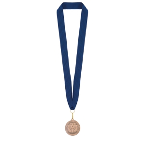 MEDALLA DE BRONCE "OLIMPIA" LANYARD AZUL
