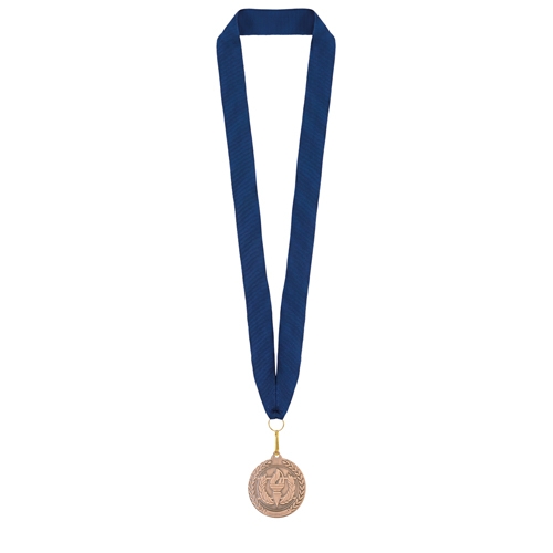 MEDALLA DE BRONCE "OLIMPIA" LANYARD AZUL