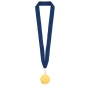 MEDALLA DE PLATA "OLIMPIA" LANYARD AZUL