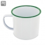 Enameled metal cup with edge Enameled metal cup with edge