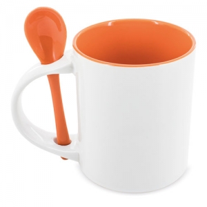 MUG SUBLIMACION REDONDA CON CUCHARA 