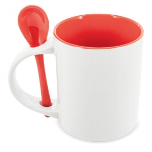 MUG SUBLIMACION REDONDA CON CUCHARA MUG SUBLIMACION REDONDA CON CUCHARA